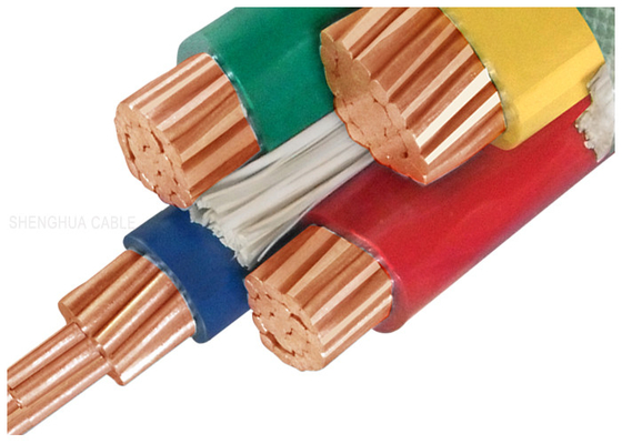 LA CHINE câbles isolés par PVC de conducteur de l'en cuivre 1000V adaptés aux besoins du client avec le demi noyau trois fournisseur